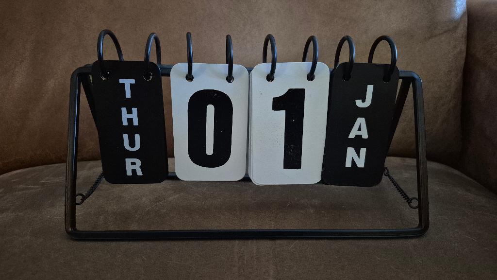 Eeuwigdurende kalender - Atmosphera vintage kalender, Ophalen of Verzenden, Maandkalender, Gebruikt