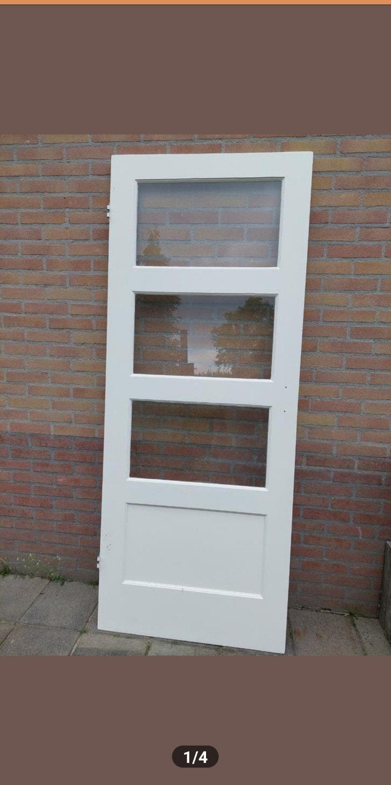 Nette binnendeur met glas (202x81x3 cm), Doe-het-zelf en Verbouw, Deuren en Horren, Ophalen