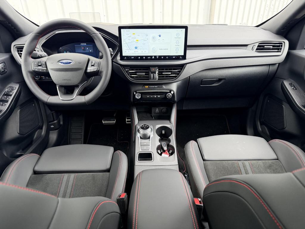 Ford Kuga 2.5 PHEV ST-Line X | Panoramadak | Trekhaak elektr, Auto's, Ford, 14 kWh, Gebruikt, Met garantie (alle), Leder en Stof
