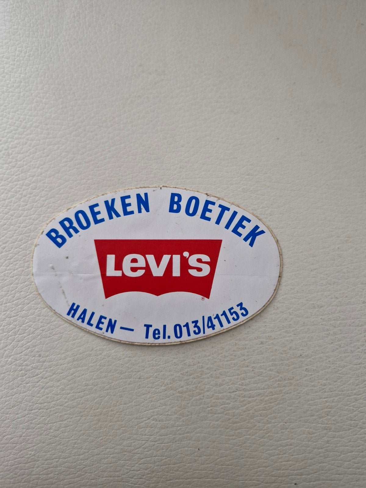12105 Vintage Levi's Broeken Boetiek Halen Sticker, Verzamelen, Ophalen of Verzenden, Gebruikt, Merk