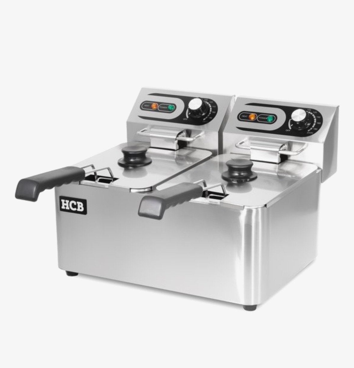 2x gebruikt HCB Duo Friteuse -2 x 4.5L - RVS - Professioneel, 4 liter of meer, Ophalen, Nieuw, Duo-friteuse