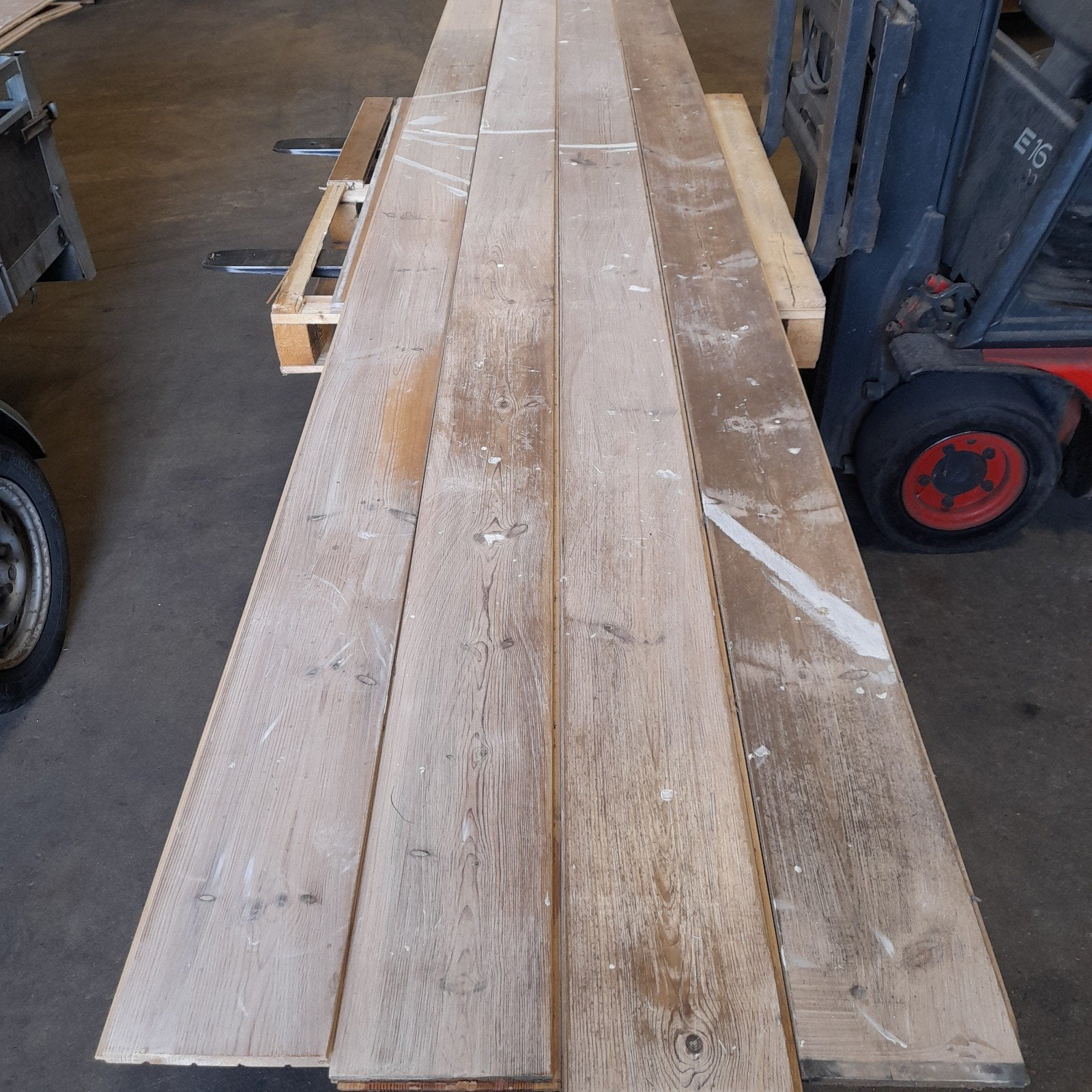Massief grenen vloer 24 m2 houten vloerdelen 18,3 cm breed
