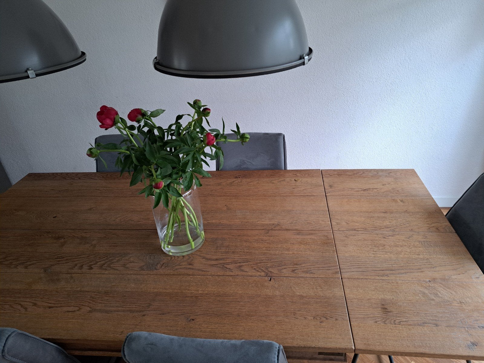 Foto 7 van Uitschuifbare Eetkamertafel van Zwaar Eikenhout 140-160x100
