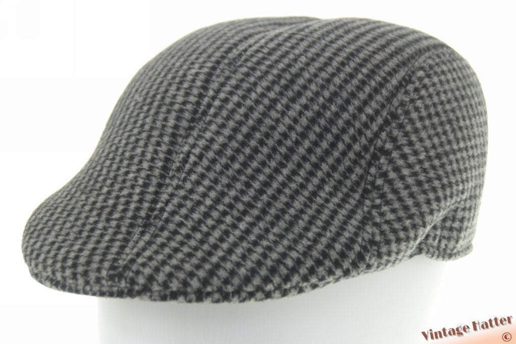 Vintage flatcap Voorgevormde pet grijs pied-de-poule 59, Kleding | Heren, Hoeden en Petten, Ophalen of Verzenden, Zo goed als nieuw