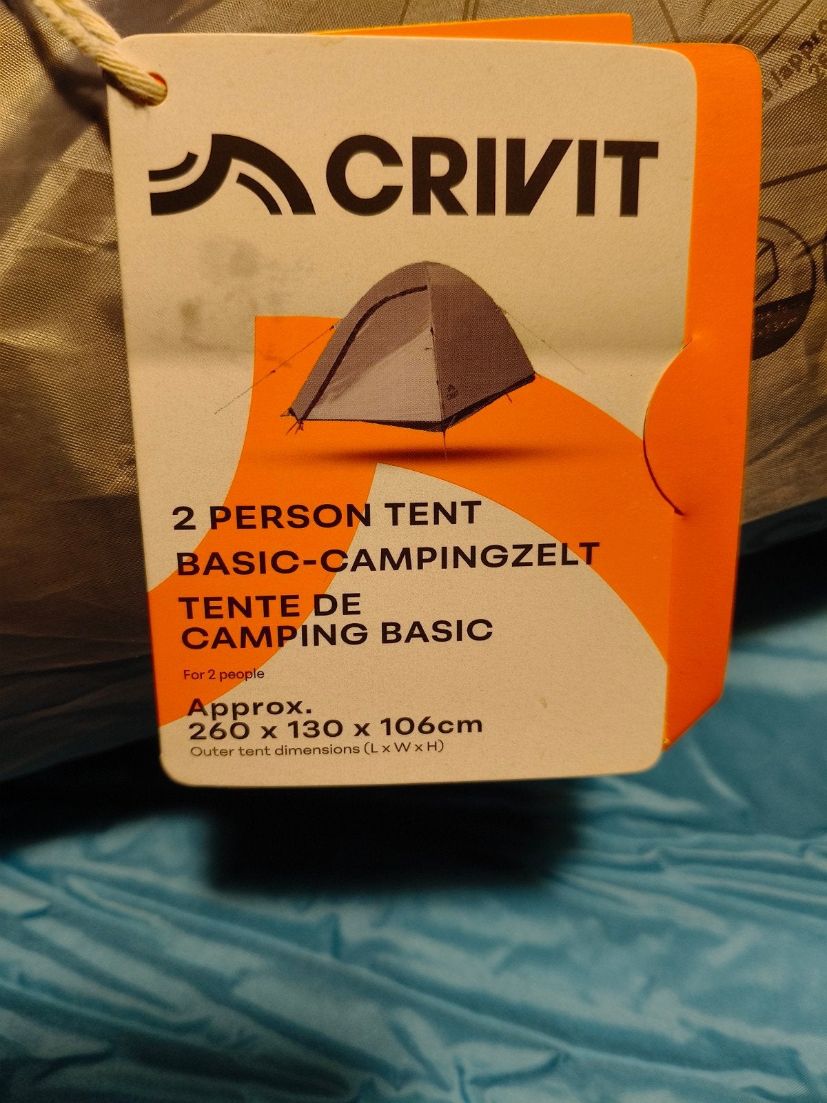 2 st Crivit 2-persoons tent - Ideaal voor kamperen, Caravans en Kamperen, Ophalen of Verzenden, Zo goed als nieuw, Tot en met 2