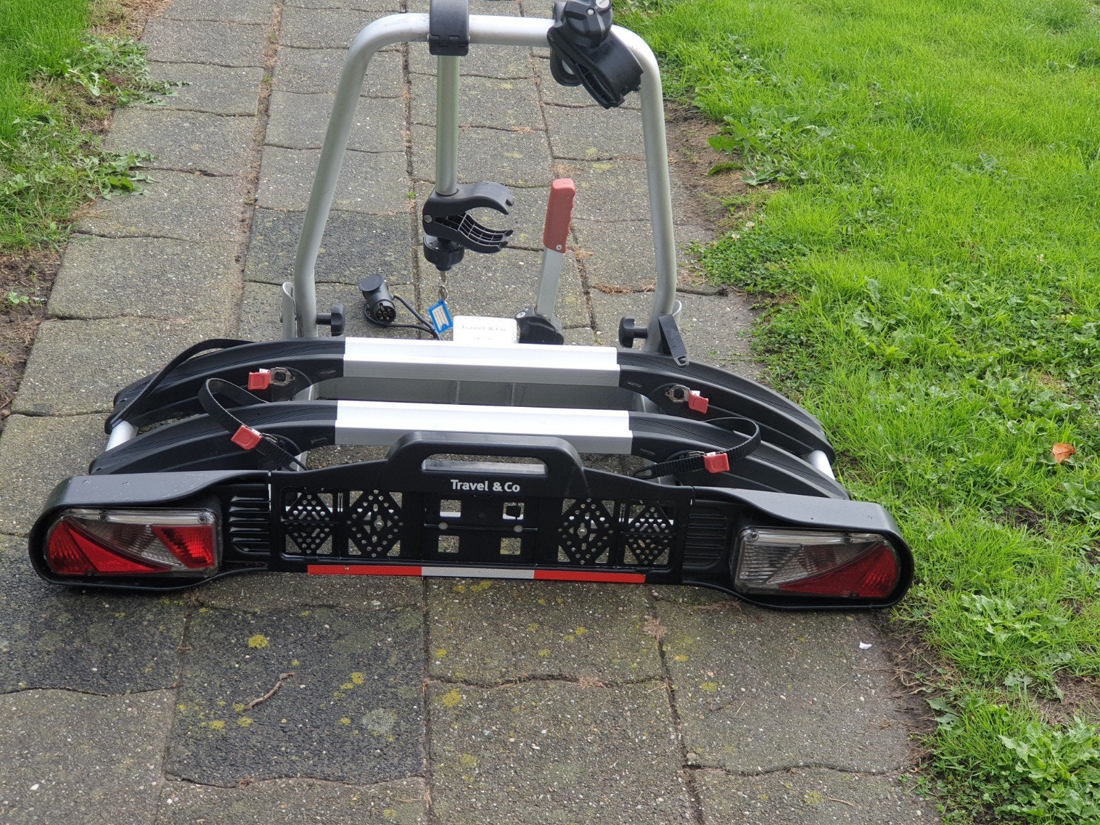 Fietsendrager Travel&Co/ANWB Voor 2 E-bike's Kantelbaar, Ophalen, Gebruikt, Elektrische fiets, 2 fietsen