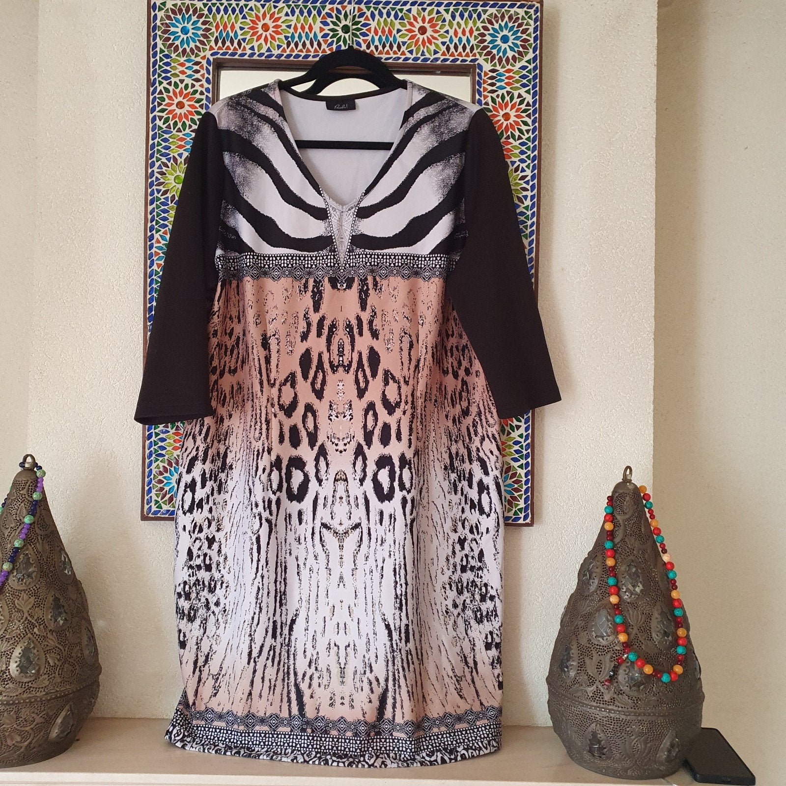 Paola prachtige stretch jurk maat 50 zgan, Zwart, Maat 46/48 (XL) of groter, Ophalen of Verzenden, Zo goed als nieuw