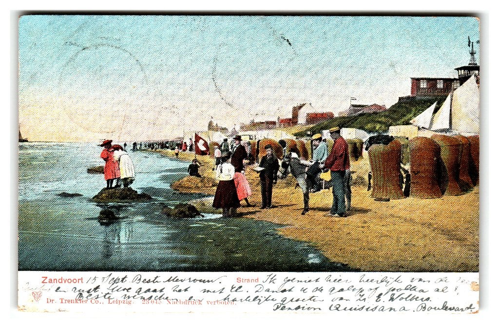 Zandvoort, Strand, Verzenden, Voor 1920, Gelopen, Noord-Holland