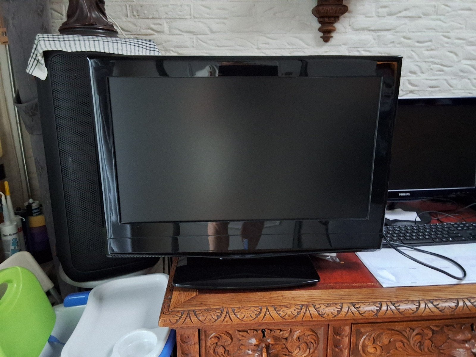 TV met DVD speler, Audio, Tv en Foto, Televisies, Gebruikt, 50 Hz, LCD, 60 tot 80 cm