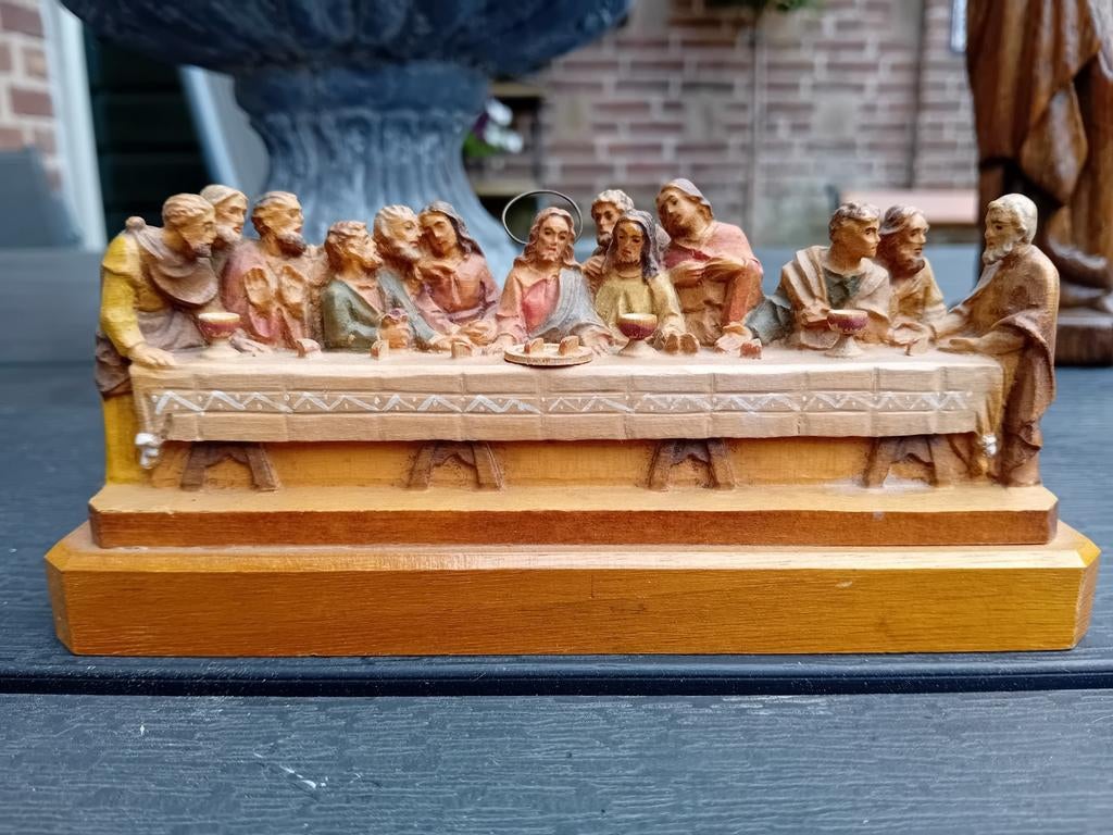 HOUTSNIJWERK HET LAATSTE AVONDMAAL LINDENHOUT  ANRI, Ophalen of Verzenden