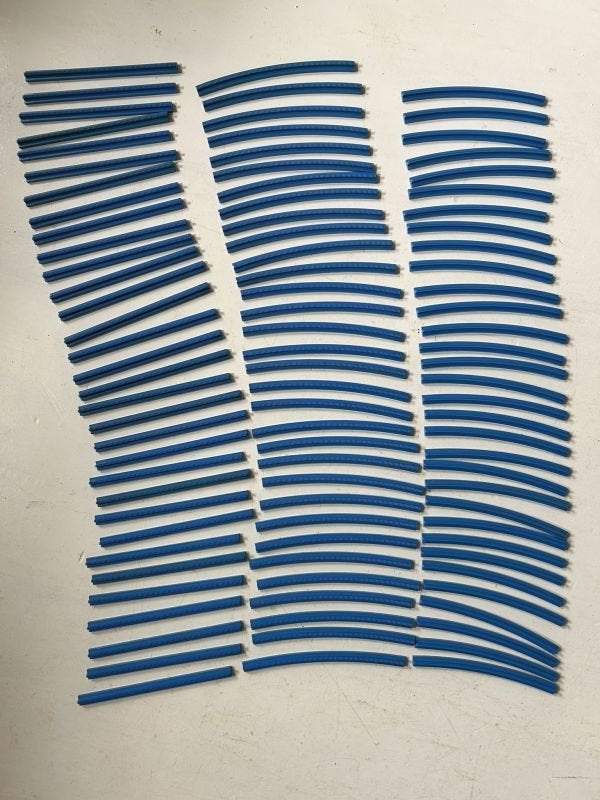 Lego vintage blauwe treinsporen 4,5V/12V – 96 stuks, Gebruikt, Overige thema's, Lego, Ophalen of Verzenden