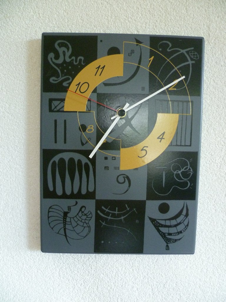 EMAILLE RECLAME KUNST KLOK KERSTCADEAU EB MET DOOS UIT 2001, Ophalen of Verzenden, Zo goed als nieuw, Reclamebord