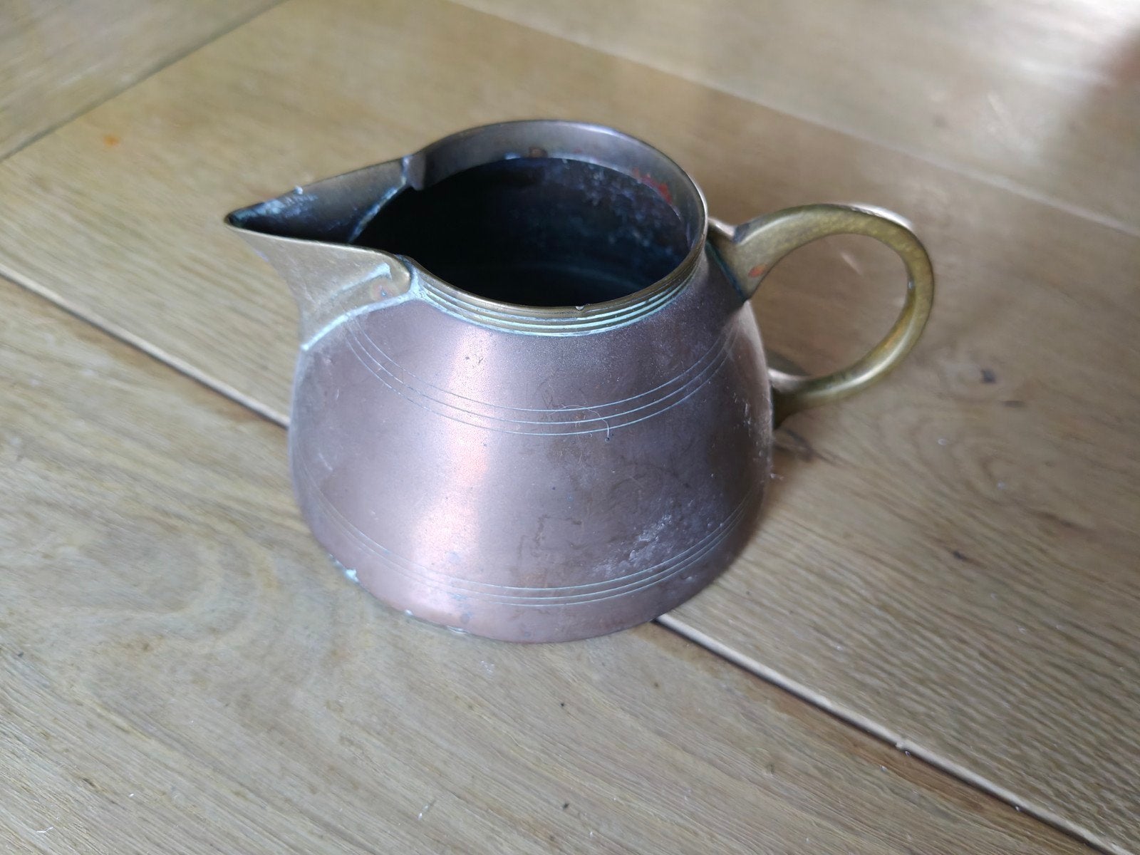 Koperen/messing schenkkannetje Daalderop & Zonen 1652, Antiek en Kunst, Ophalen of Verzenden