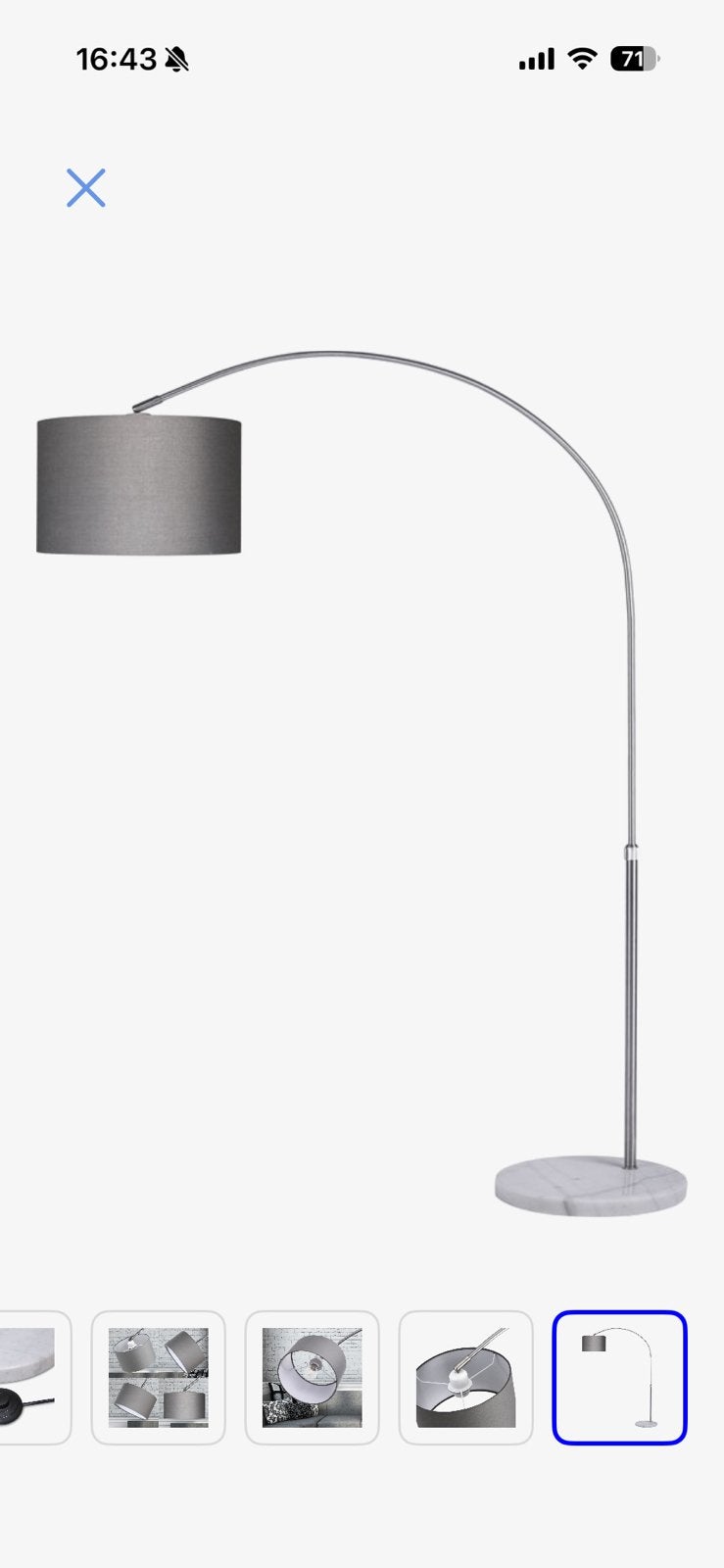 Monzana booglamp, Huis en Inrichting, Ophalen, Overige materialen, E27 (groot), Zo goed als nieuw