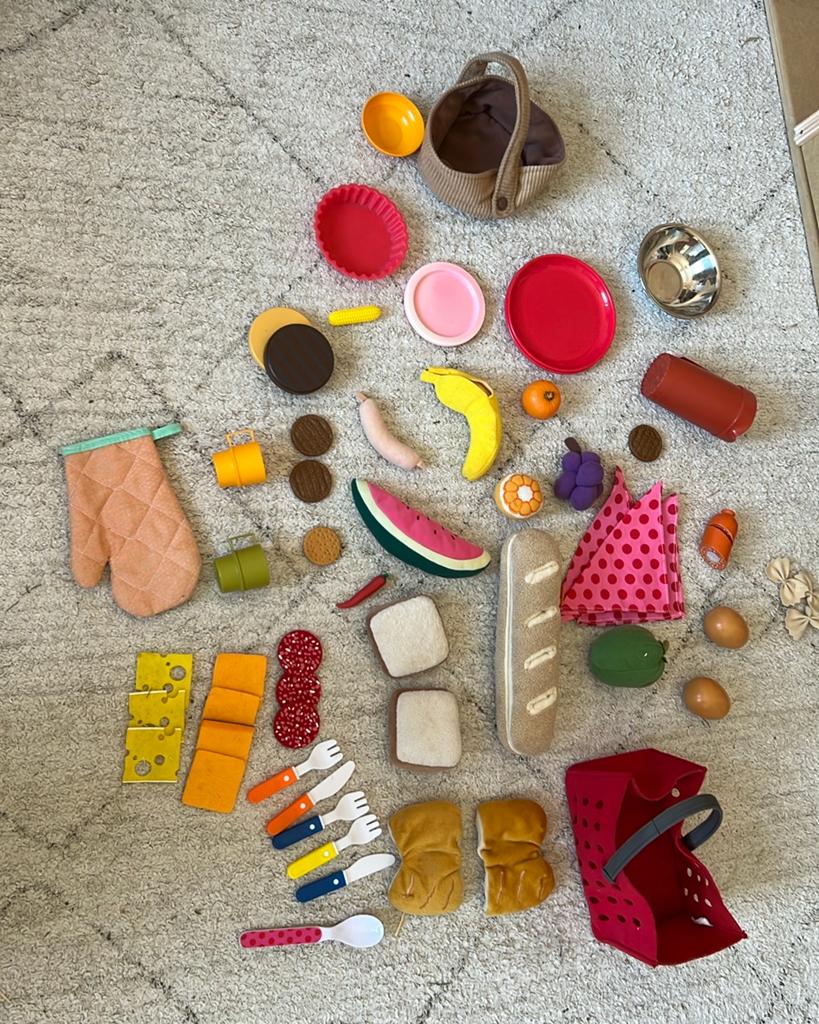 Eten set met mandje en tasje, Ophalen, Gebruikt