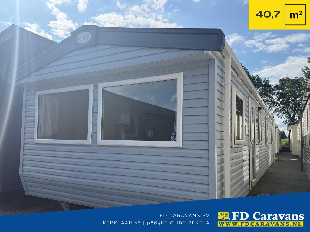 Atlas Moonstone 11.00x3.70 3 Slpk DG CV Incl. Transport, Caravans en Kamperen, Stacaravans, Tot en met 6