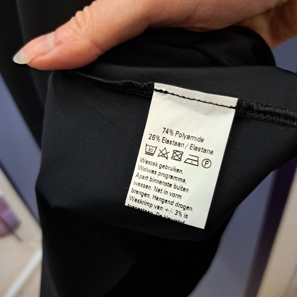 Helena Hart zwarte travelstof jurk met mouw detail XS 43137, ., Zwart, Zo goed als nieuw, Maat 34 (XS) of kleiner