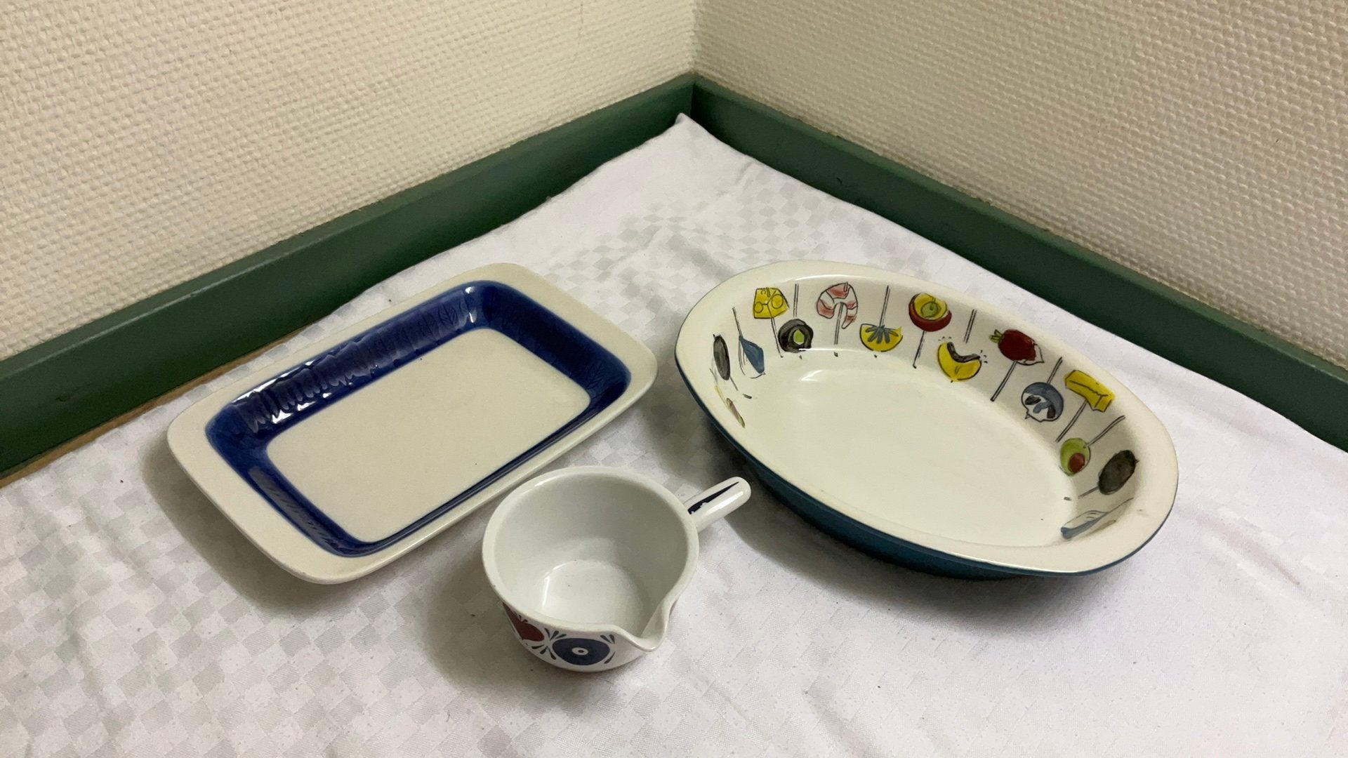 Ovenschalen brocante zweden, jaren 70, rorstrand, Verzenden, Zo goed als nieuw, Overige stijlen, Schaal of Schalen