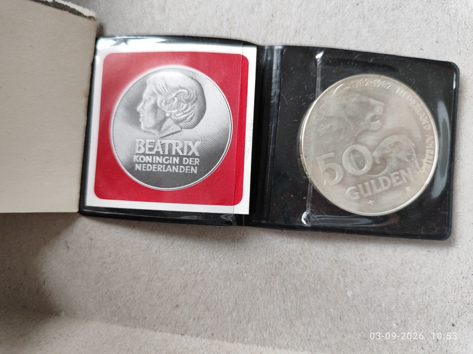 Zilveren 50 Gulden munt 1982 Beatrix Nederland Ambaum, Ophalen of Verzenden, Koningin Beatrix, 50 gulden