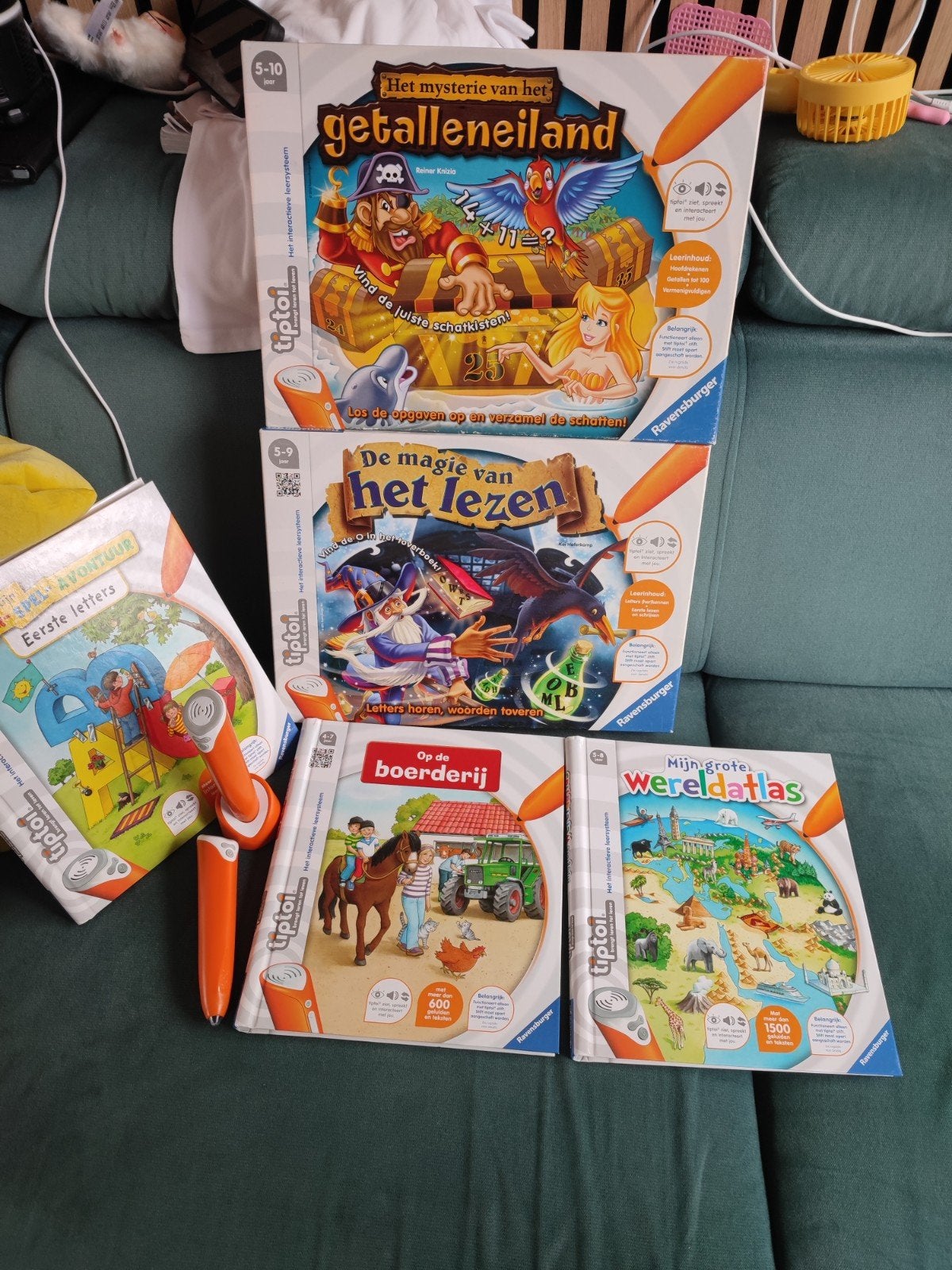 Ravensburger tiptoi 2 pen. 3 boekjes en twee spelletjes, Kinderen en Baby's, Speelgoed | Educatief en Creatief, Zo goed als nieuw
