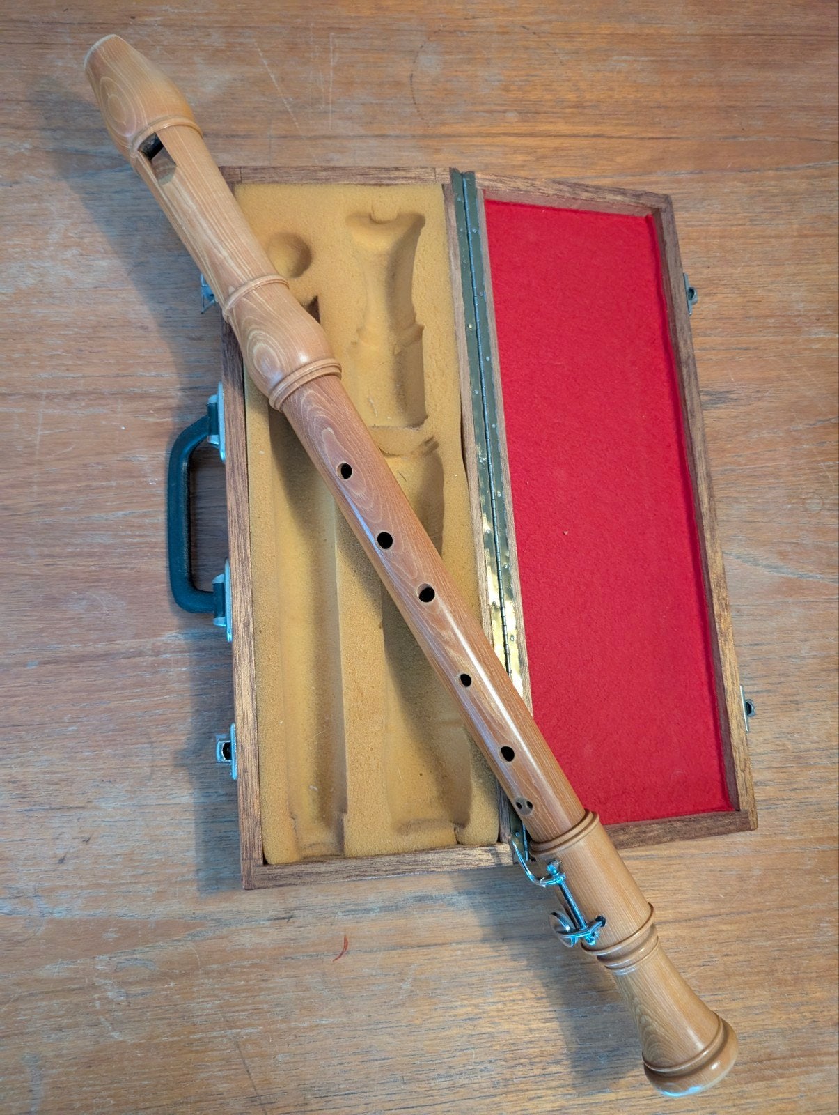 Tenor blokfluit Ariel, Muziek en Instrumenten, Ophalen of Verzenden, Zo goed als nieuw, Tenor, Met koffer, hoes of etui