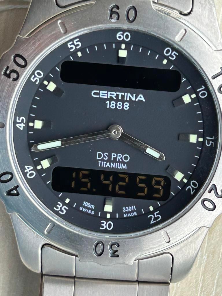 Certina DS Pro Titanium multifunction in new old stock, Sieraden, Tassen en Uiterlijk, Horloges | Heren, Overige merken, Overige materialen