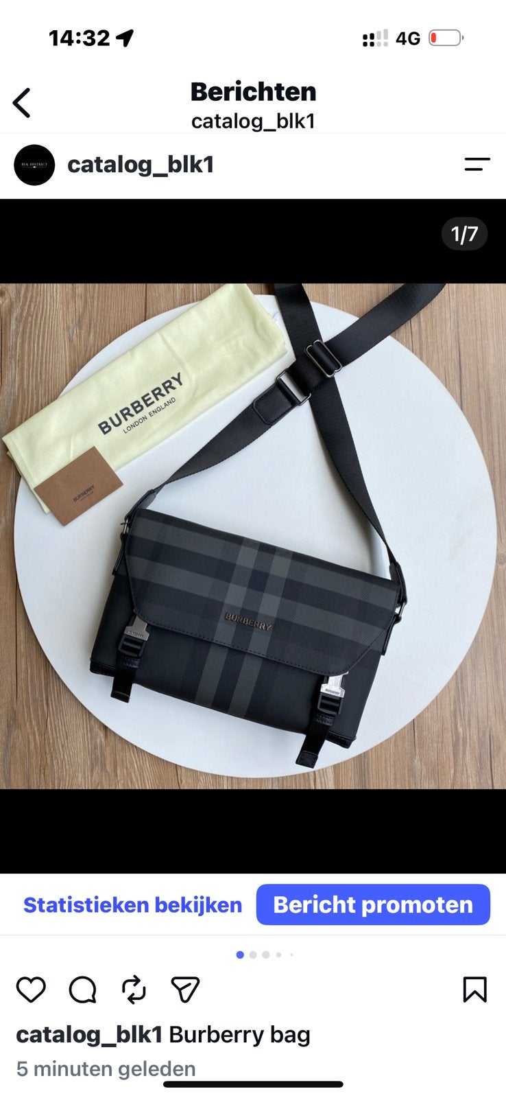 Burberry zijtas schoudertas bag, Ophalen of Verzenden, Zo goed als nieuw