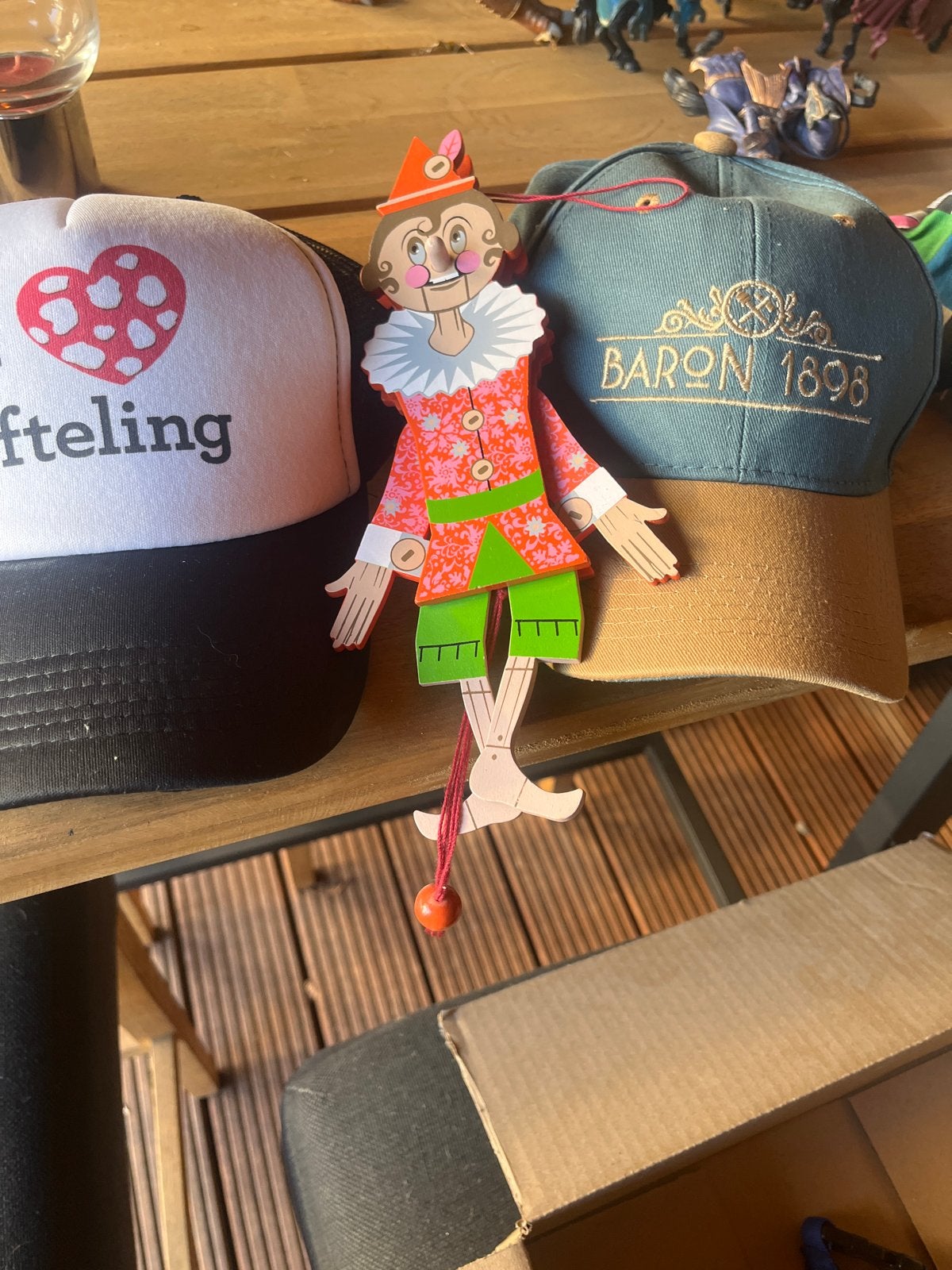 Efteling Pinokkio Houten Figuur Decoratie, Ophalen, Peter Pan of Pinokkio, Zo goed als nieuw, Beeldje of Figuurtje