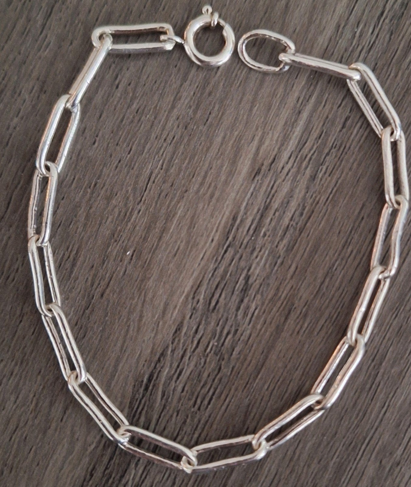 Zilveren schakel armband, Ophalen of Verzenden, Zilver, Zilver