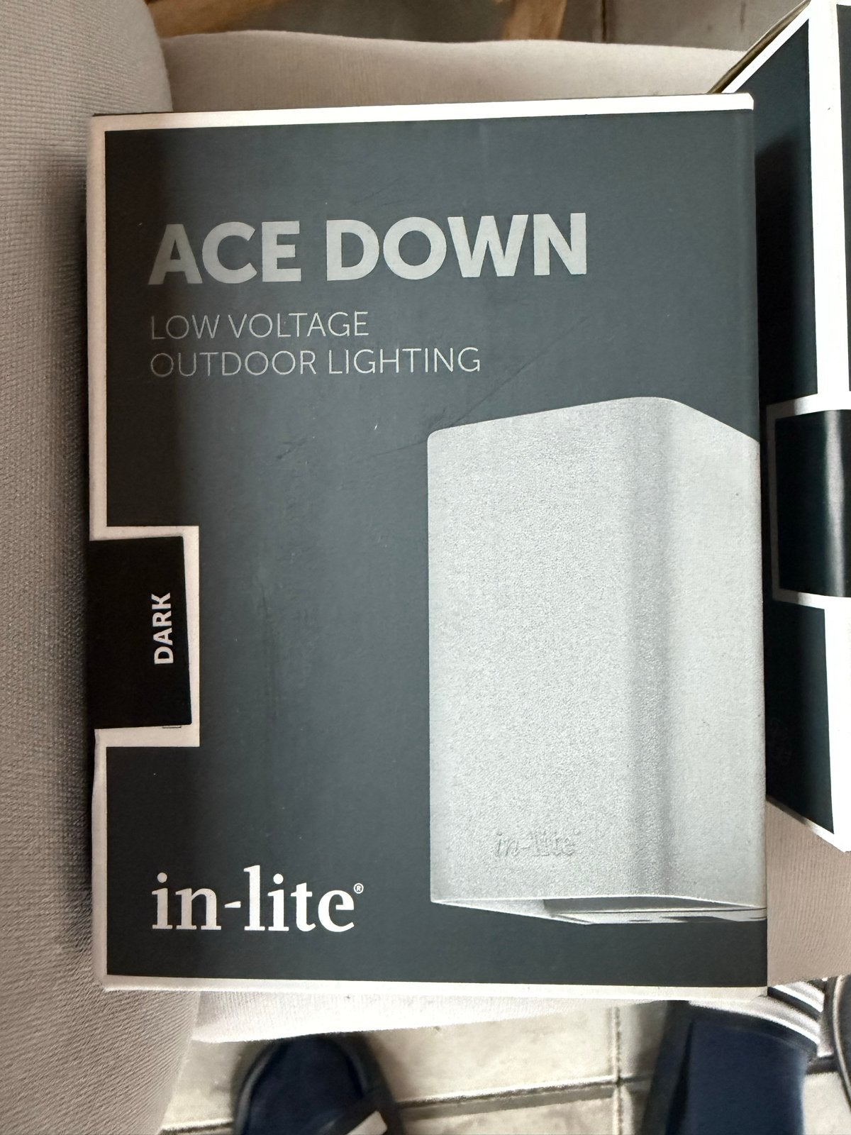 In-lite ACE DOWN Buitenlamp - Nieuw in doos - 4 stuks Dark, Minder dan 50 watt, Wandlamp, Ophalen of Verzenden, Netvoeding
