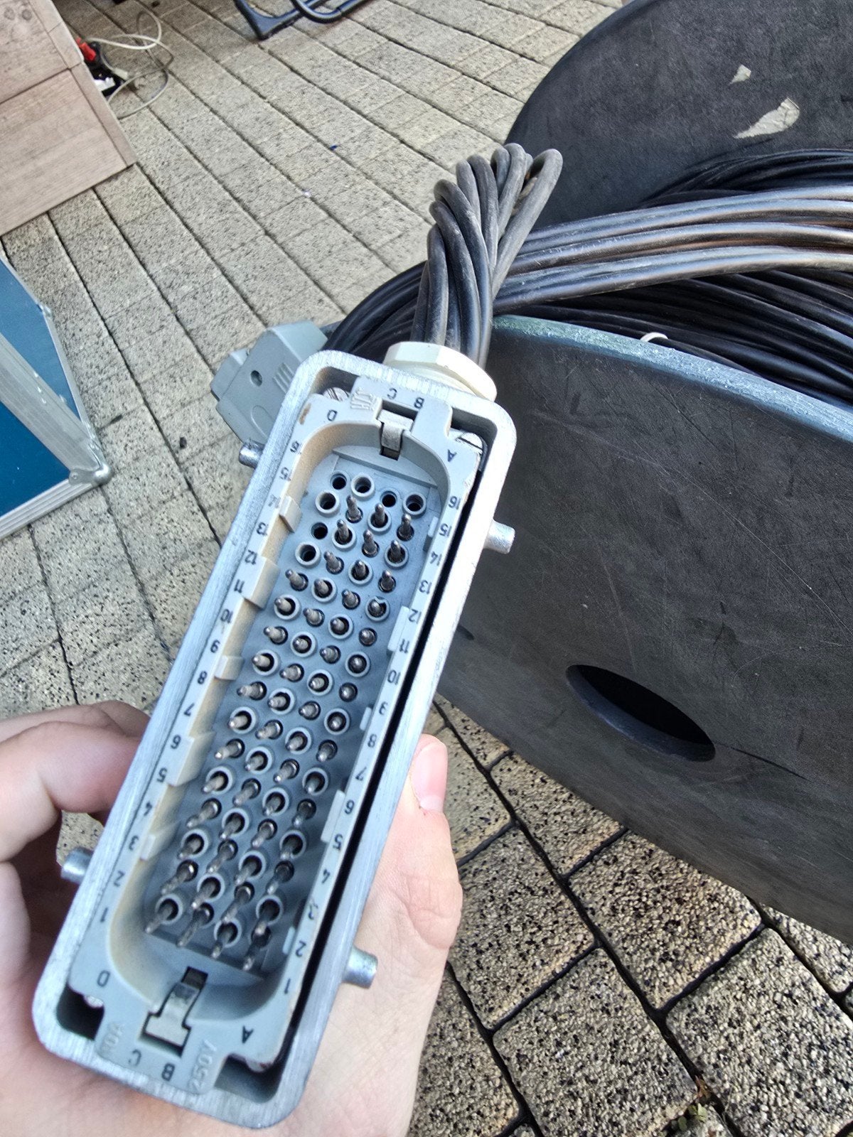 Mengpaneel Vellerman met flightcase en multikabel, Ophalen, Gebruikt, 10 tot 20 kanalen, Microfooningang
