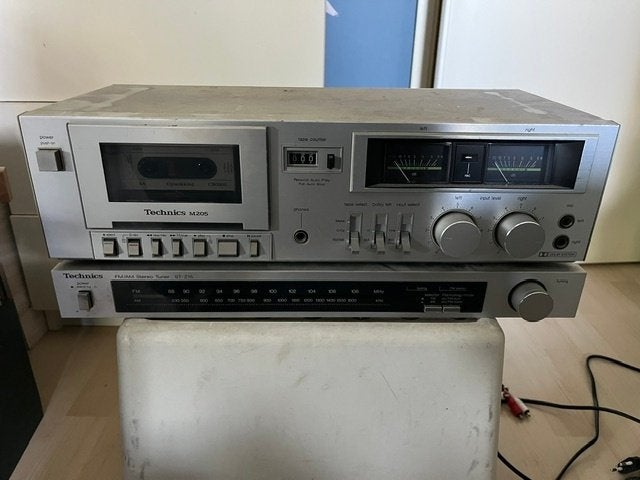 Vintage Technics Set: RS-M205 Cassettedeck + ST-Z15 Tuner, Audio, Tv en Foto, Cassettedecks, Ophalen of Verzenden, Dubbel, Overige merken