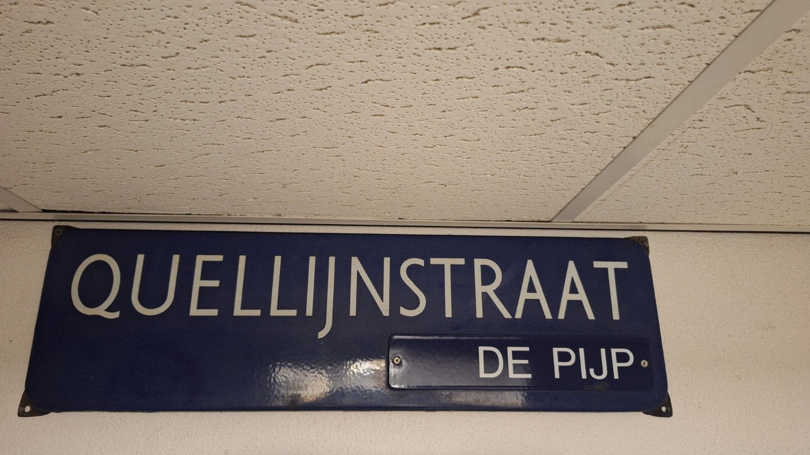 emaile straatnaambord Amsterdam, Ophalen