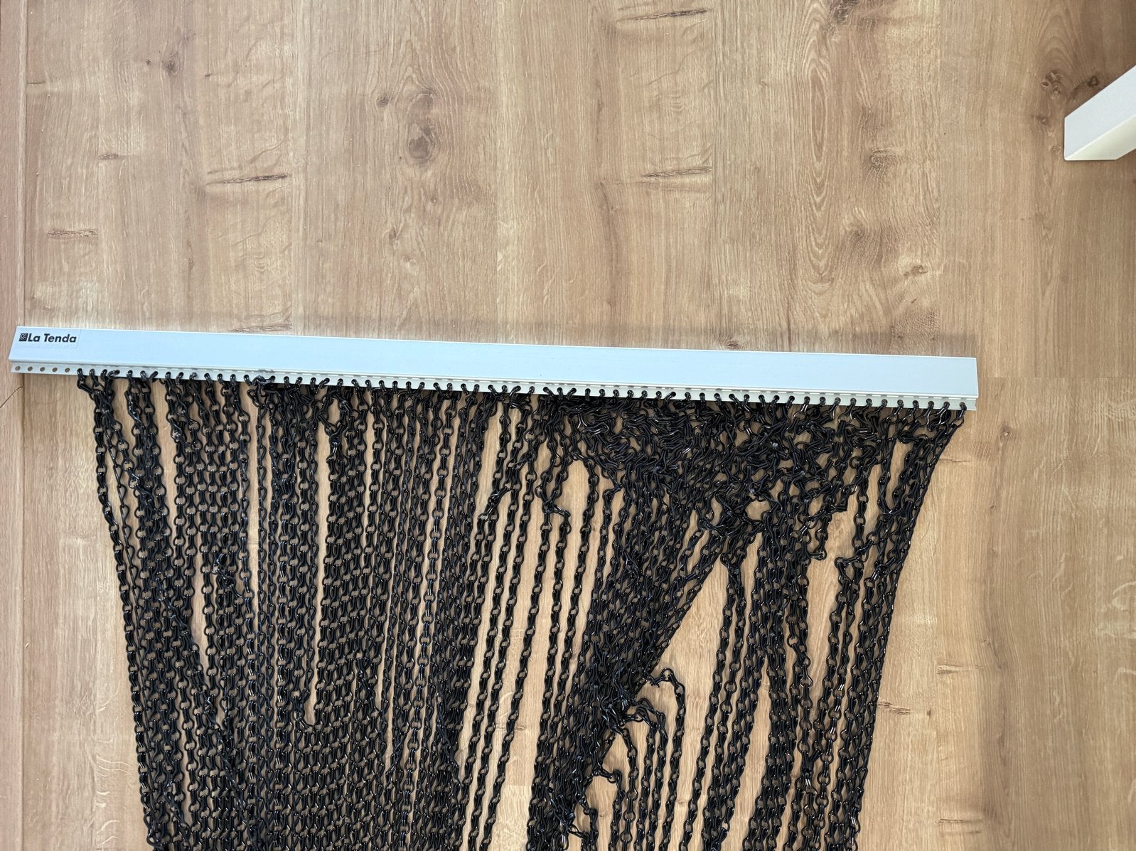 Zwart vliegengordijn van kettingen, Ophalen, 90 cm, Gebruikt, Overige merken