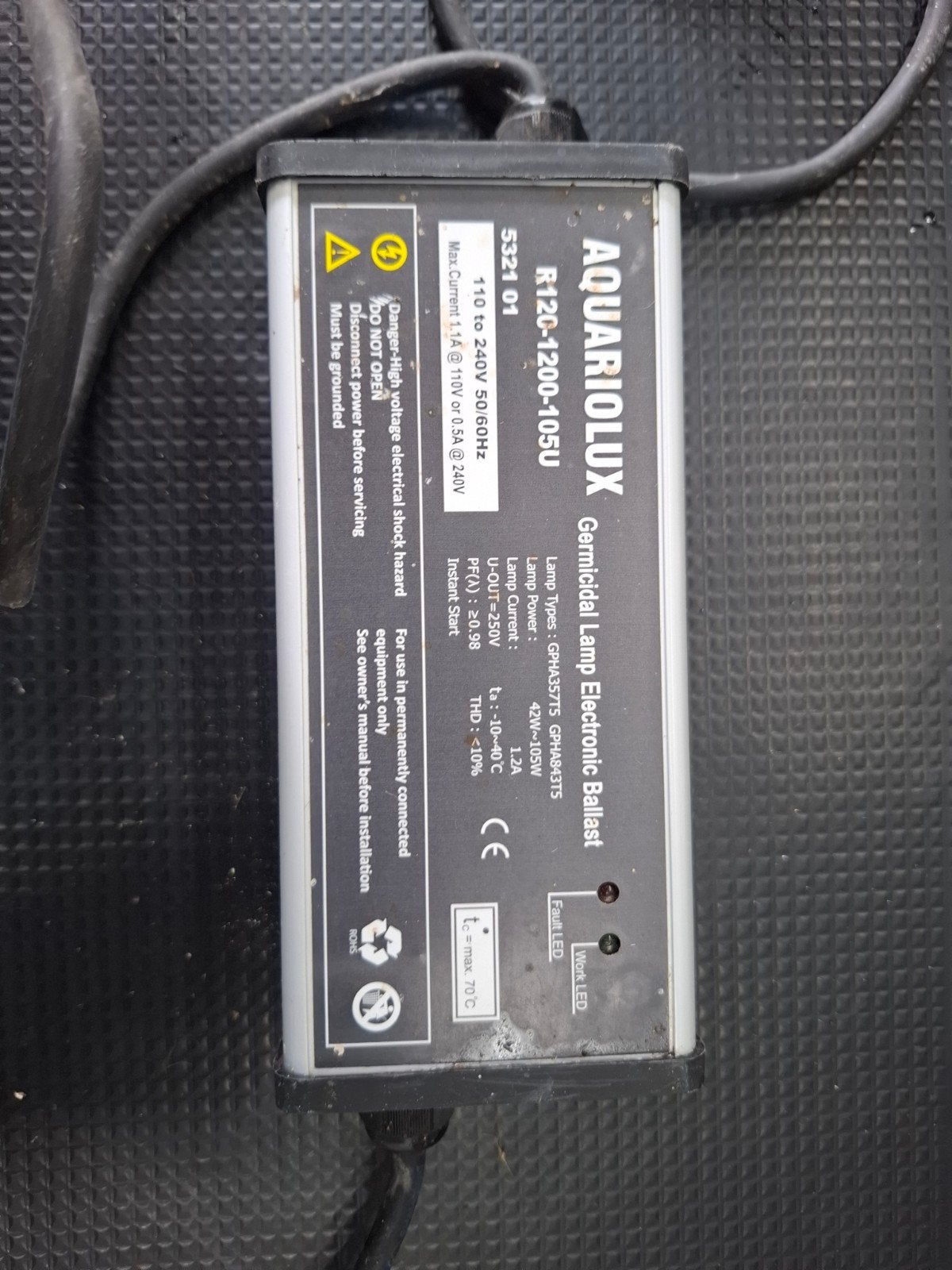 Aquariolux R120-1200-10SU Germicidal Lamp Electronic Ballast, Ophalen of Verzenden