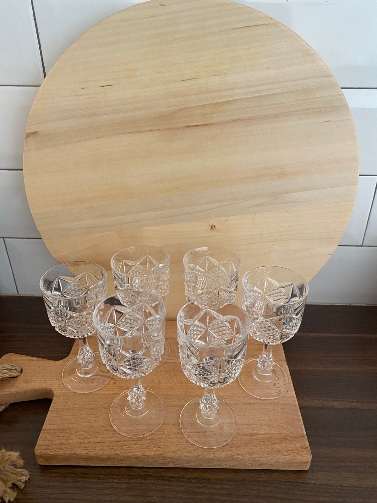 6 kristallen glaasjes, Ophalen, Zo goed als nieuw