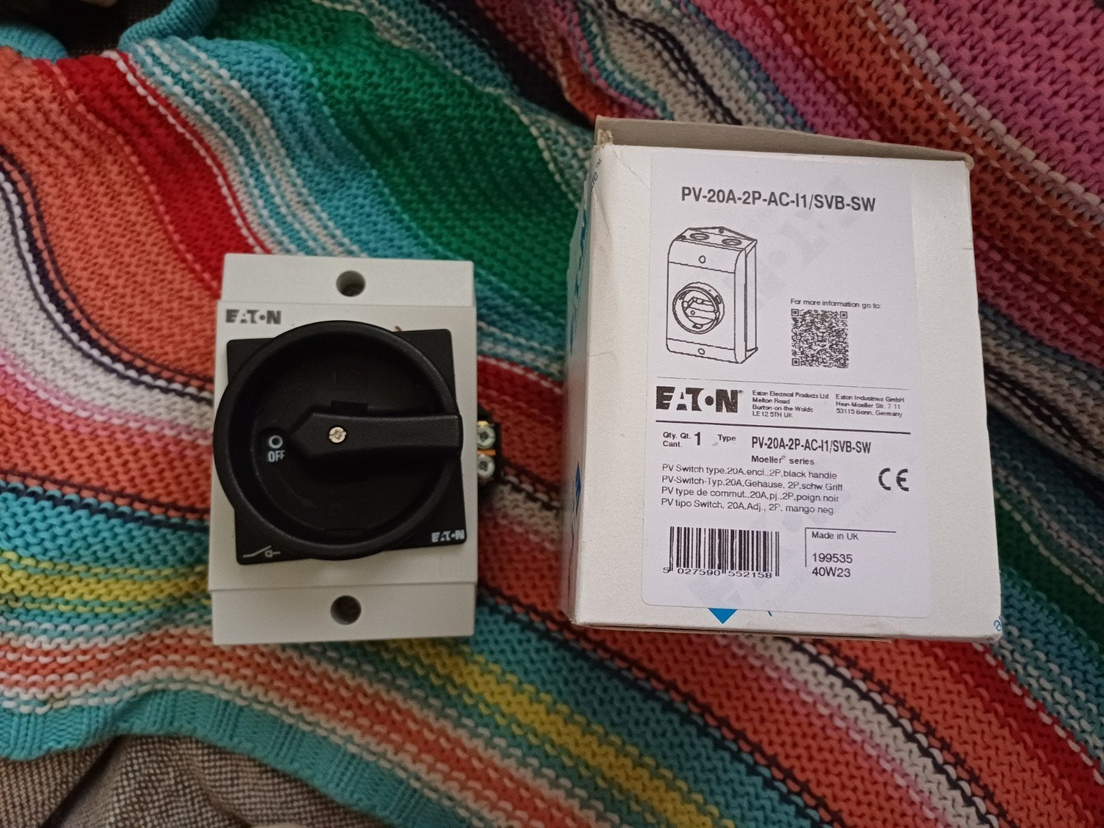 Eaton P lastschakelaar - PV-20A-2P-AC-I1/SVB-SW, Hobby en Vrije tijd, Ophalen, ., Nieuw, Eaton