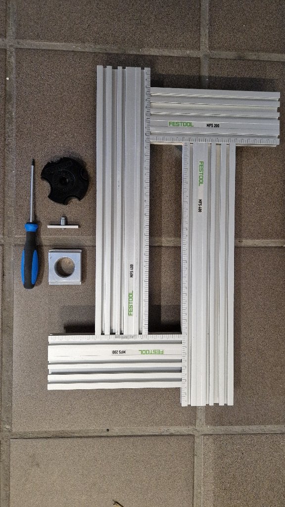 Festool MFS400 freessjabloon in prrfecte staat, compleet, Ophalen, Zo goed als nieuw, Elektrisch, Bovenfrees
