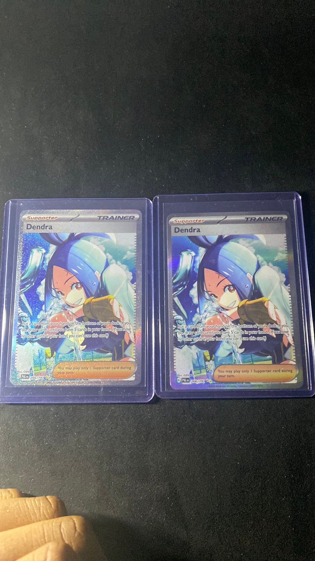 2x Dendra 266 uit paldea evolved, Ophalen of Verzenden, Nieuw, Losse kaart, Foil