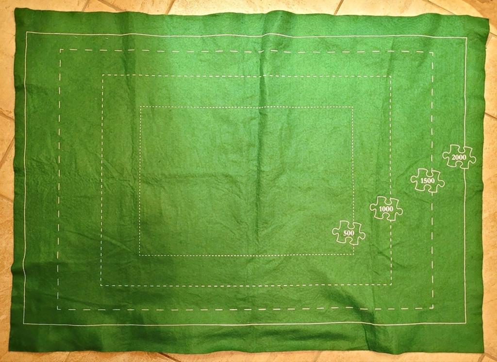 Leuke groene puzzelmat met opblaasbare witte rol, Hobby en Vrije tijd, Ophalen of Verzenden, Minder dan 500 stukjes