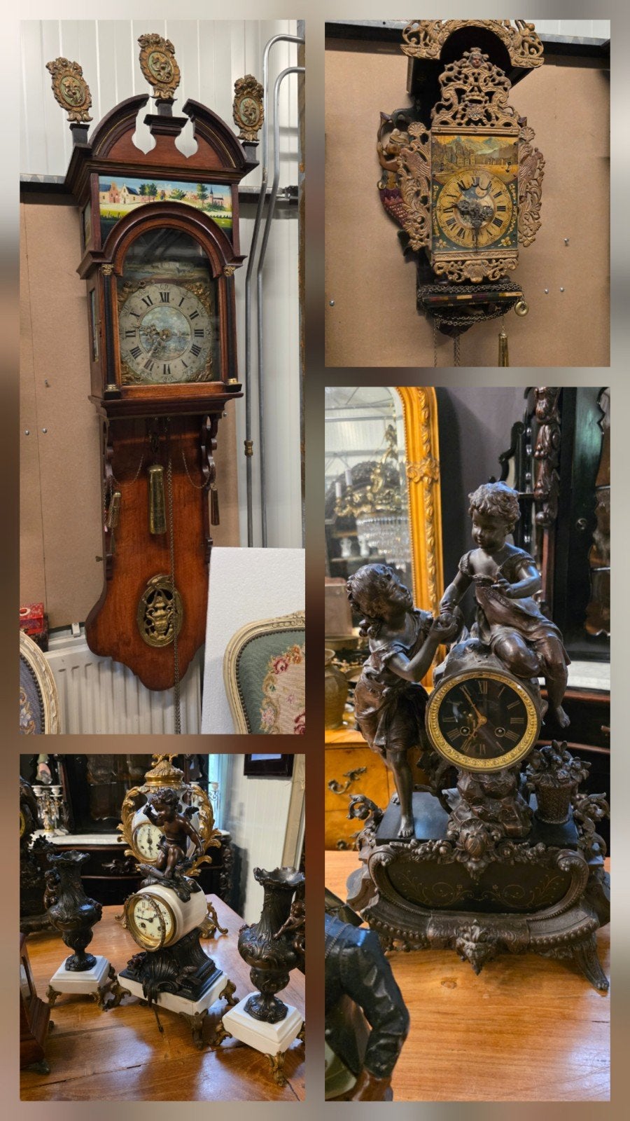 18 antieke klokken in een koop, Antiek en Kunst, Ophalen