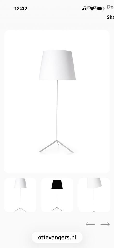Moooi Double Shade Wit staande lamp 2x, Ophalen, Gebruikt, Metaal, 150 tot 200 cm