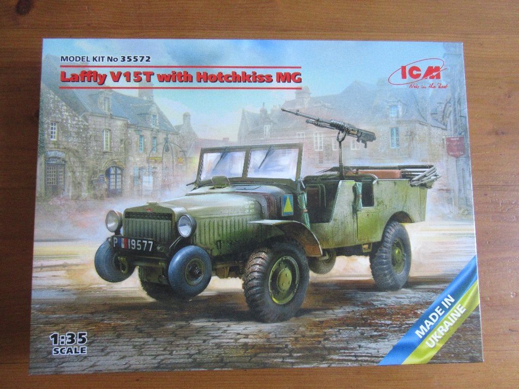 Laffly V15T with Hotchkiss MG  (ICM 1/35), Hobby en Vrije tijd, Modelbouw | Auto's en Voertuigen, Overige merken, Auto, 1:32 tot 1:50