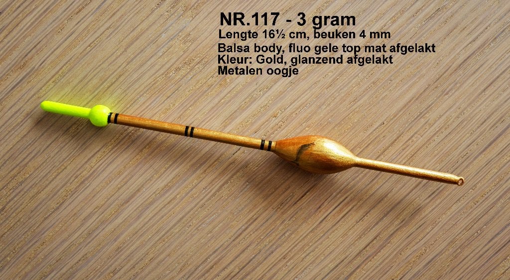 KARPERDOBBER HANDBUILT  NR. 117 / 3 gram, Watersport en Boten, Hengelsport | Karpervissen, Ophalen of Verzenden, Nieuw, Dobber of Lood