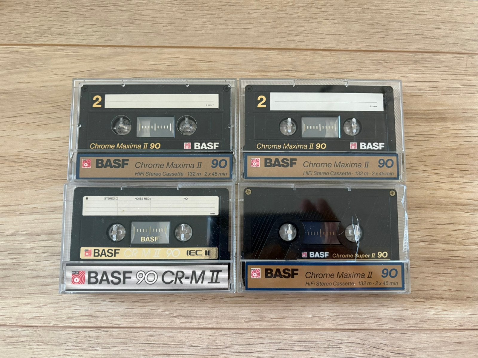 4x bespeelde BASF Chrome Maxima 2 cassettes, type 2, Ophalen of Verzenden, Zo goed als nieuw, Overige genres, 2 t/m 25 bandjes
