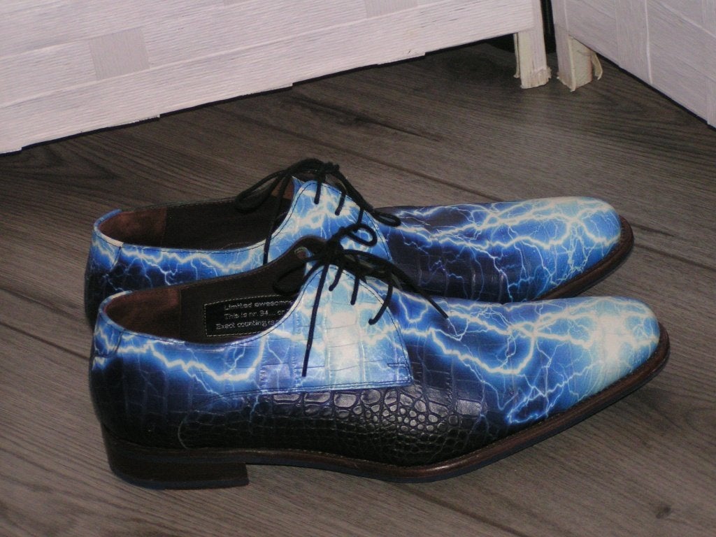 FLORIS VAN BOMMEL schoenen,Mt 42(8) topstaat, Tweedehands, Blauw, Floris van bommel, Tweedehands