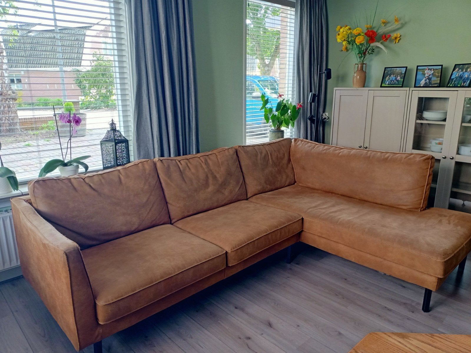 ruw leren lounge  bank, Ophalen, Gebruikt, Overige materialen