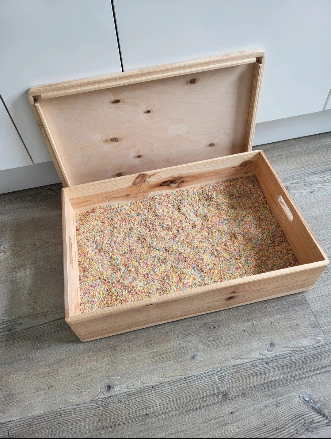 bak met speelrijst, Ophalen of Verzenden, Zo goed als nieuw, Ontdekken