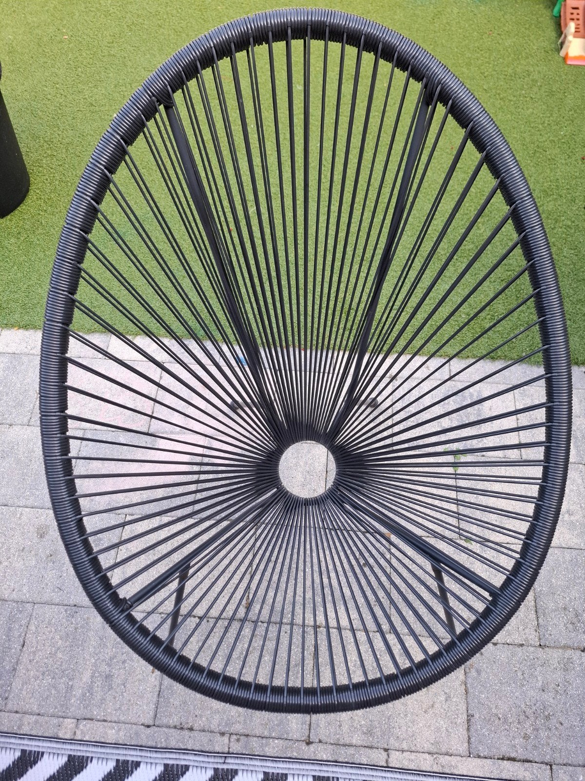 Zwarte Acapulco stoel - Tuinstoel, Tuin en Terras, Ophalen, Gebruikt, Kunststof