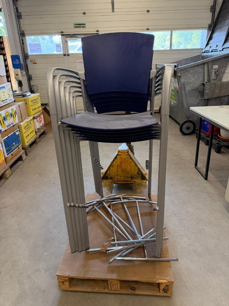 Chair, Ophalen, Gebruikt, Blauw, Metaal